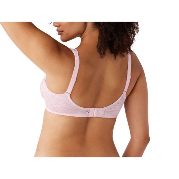 Wacoal Awareness Black Jacquard Unlined Underwire Bra with Comfort Straps 40DDD - Picture 2 of 8